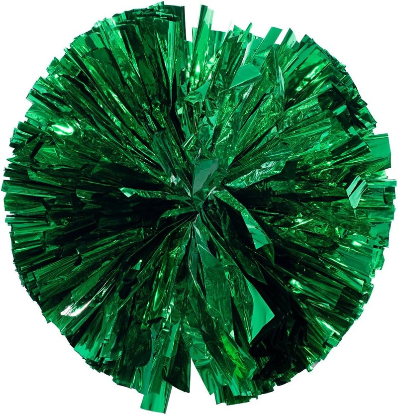 Anderson's Metallic Green Foil Baton School Spirit Shakers, Cheerleader Pom Poms, Football, Basketball, Homecoming Squad, Team, Party, Dance, Club, Performance, Fan Celebration Pack of 2 - Image 1